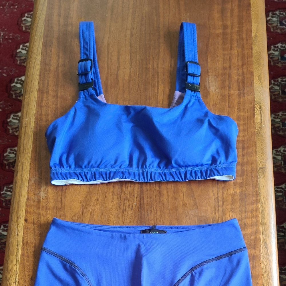 Matek Serval Squared Bra and Jerboa Short set M blue/purple